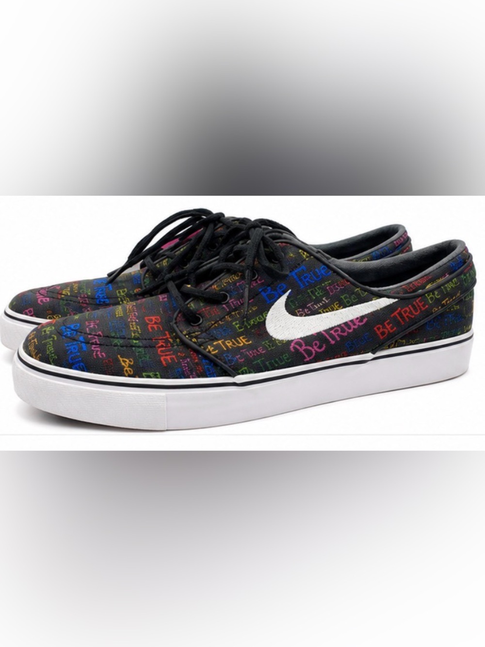 Nike SB Zoom Stefan Janoski “Be True” Pride Canvas 🛹 Shoes 9.5 Rare 702981-009